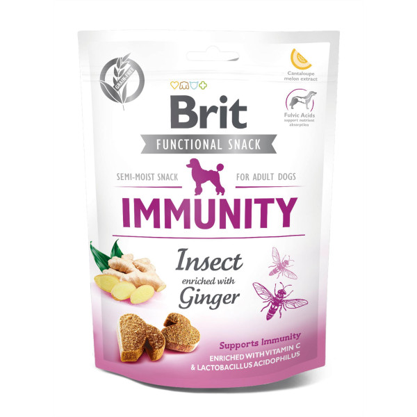 Ласощі Brit Care Immunity для собак Комахи з імбиром 150 г