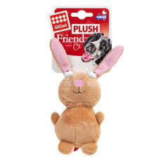 Іграшка GiGwi Plush для собак Кролик з пищалкою, плюш 16 см