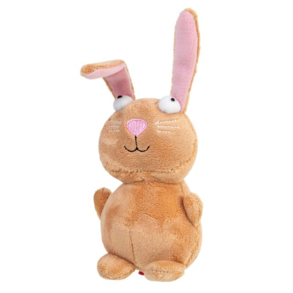 Іграшка GiGwi Plush для собак Кролик з пищалкою, плюш 16 см