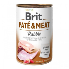 Вологий корм Brit Care Pate & Meat Rabbit для собак смак кролика 400 г