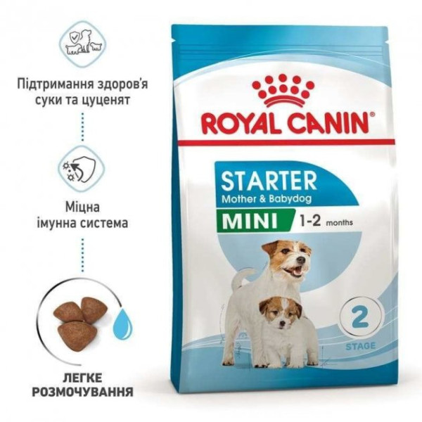 Сухий корм Royal Canin (Роял Канін) Mini Starter Mother & Babydog для цуценят малих порід 1 кг